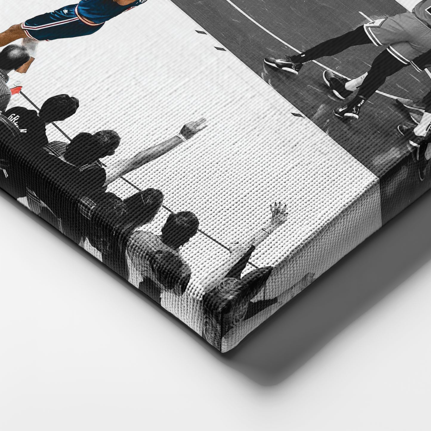 Stephen Curry No-Look Shot Canvas Art - NBA Golden State Warriors Decor