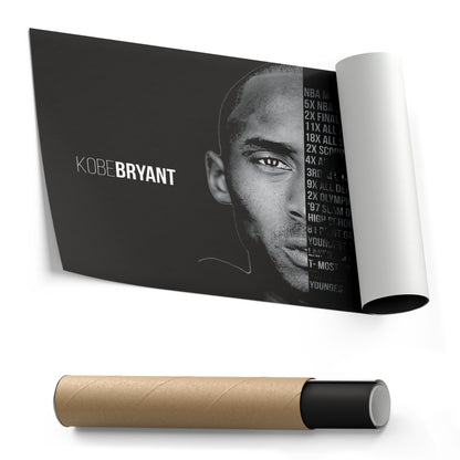 Black Mamba Career Kobe Bryant Canvas Wall Art – Basketball Legend Print