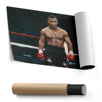 Mike Tyson Standing Poster – Iron Mike Boxing Canvas Art Wall Decor