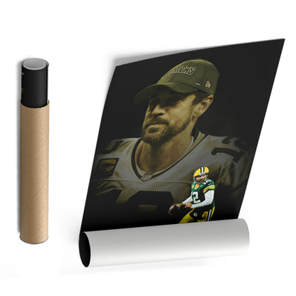 Aaron Rodgers Green Bay Packers NFL Canvas Wall Art - Framed Home Decor