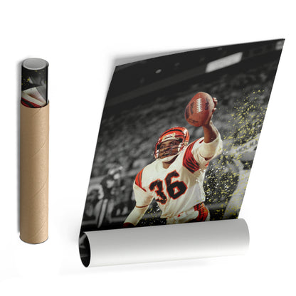 Jennings’ Kickoff Return Cincinnati Bengals Canvas Wall Art Decor - NFL Highlight Art