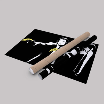 Pulp Fiction Banana Gun Canvas Wall Art – Iconic Movie Moment Decor