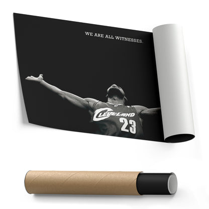 LeBron James We Are All Witness Canvas Wall Art – NBA Legend Tribute