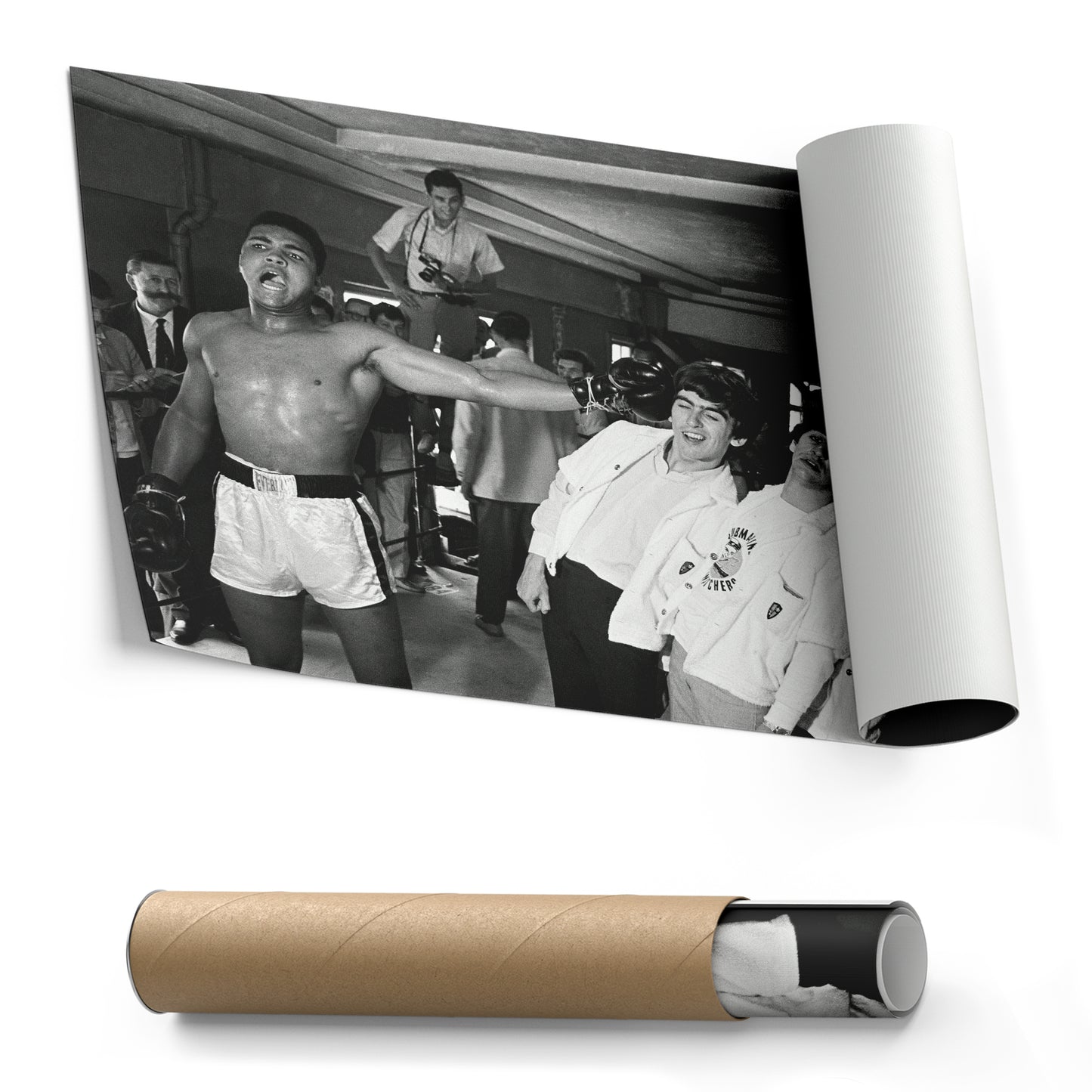 The Beatles & Muhammad Ali Canvas Wall Art – Music & Sports Legends Decor