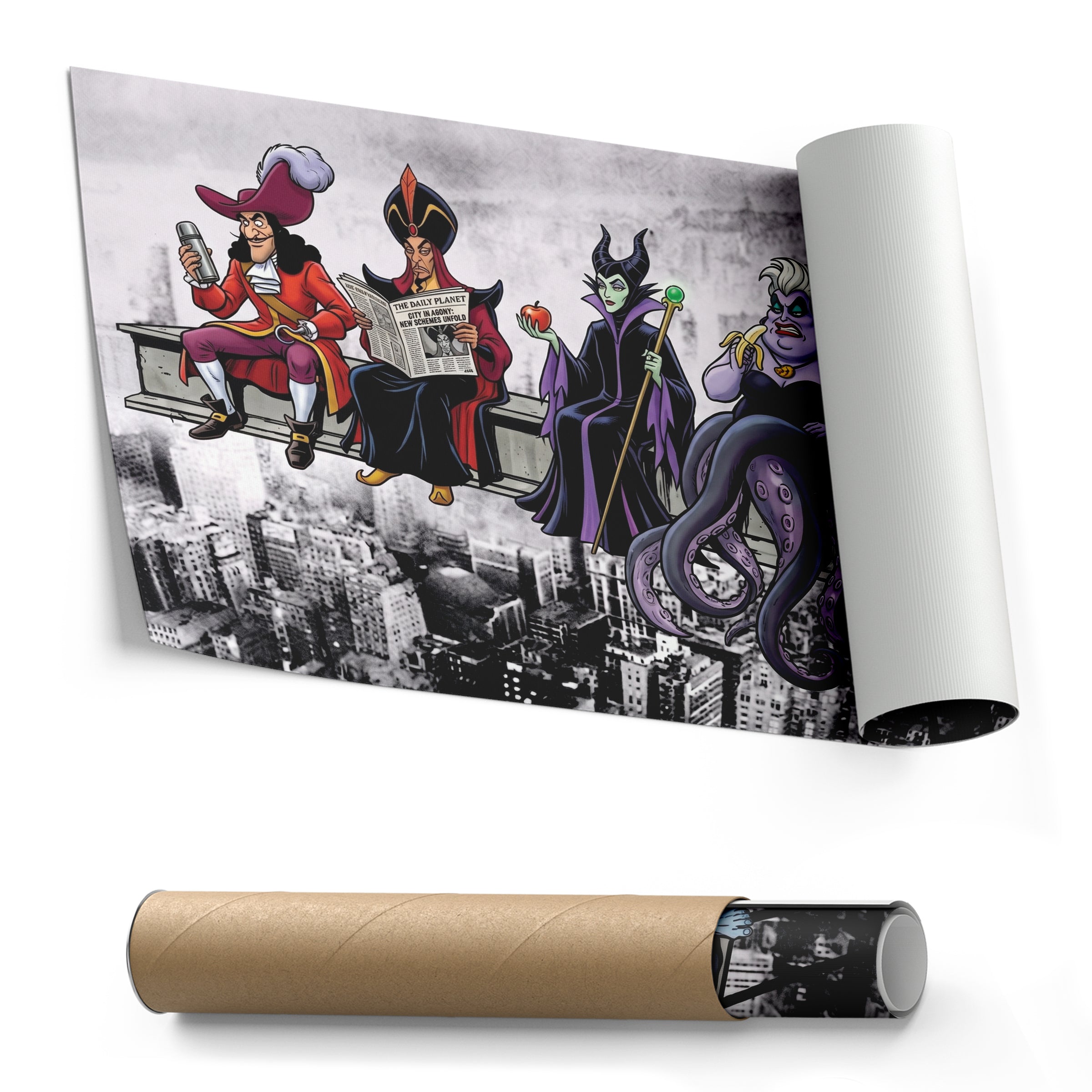 Disney Villains Lunch Atop a Skyscraper Canvas Wall Art – Fenin