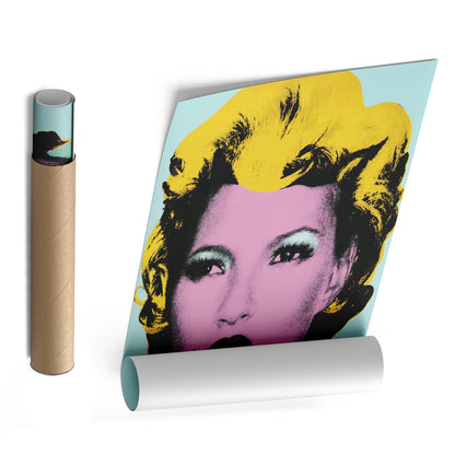 Kate Moss Pop Art Canvas Wall Art – Iconic Supermodel Print