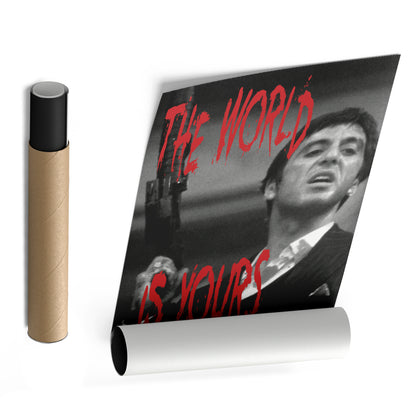 Scarface Tony Montana Quote Canvas Wall Art – Legendary Film Character Decor