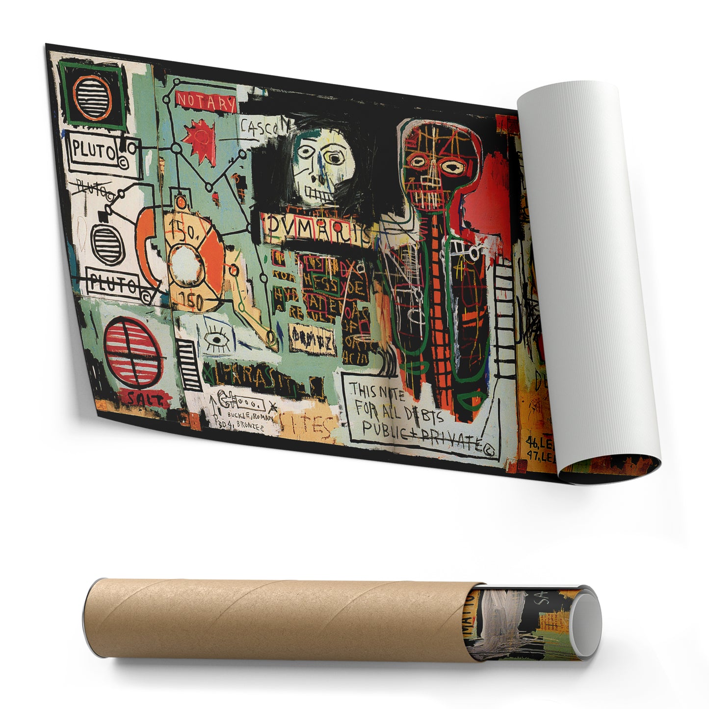 Notary by Jean-Michel Basquiat Abstract Art Canvas Wall Art – Modern Art Decor