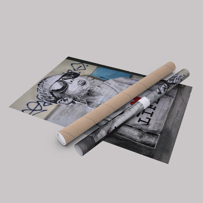 Banksy 'I Love Life' Canvas Print - Framed Wall Art