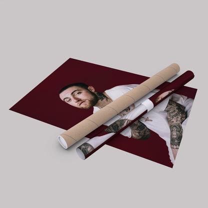 Mac Miller Poster Canvas Art – A Bold and Iconic Design
