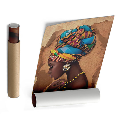 Girl with Yellow Necklace Canvas Wall Art – Beautiful Portrait Decor