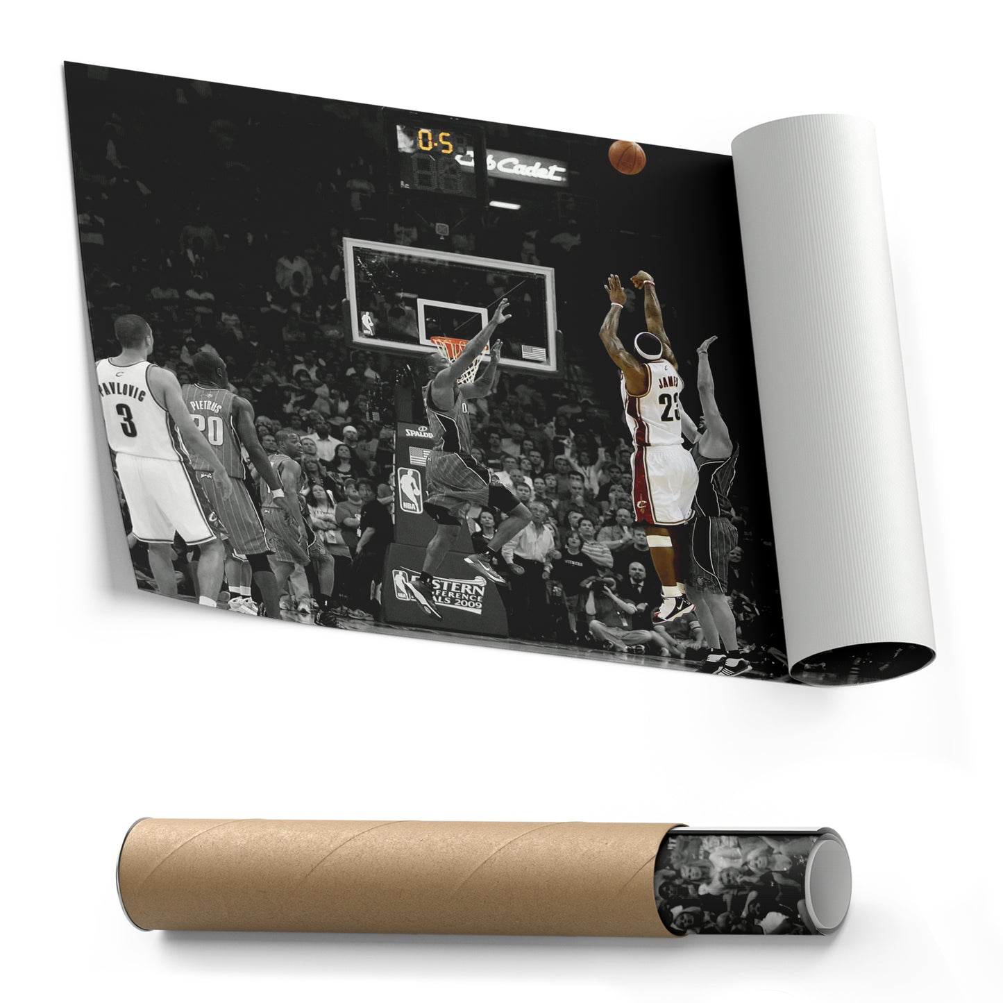 LeBron James Hits Game-Winning Buzzer vs Magic Canvas Wall Art Decor - NBA Playoff Art