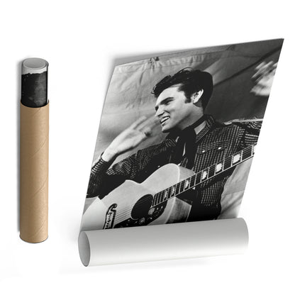 Elvis Presley Canvas Wall Art – Rock 'n' Roll Icon Home Decor Print