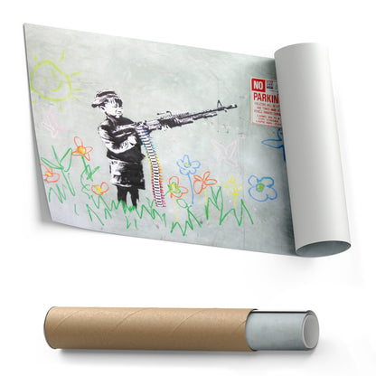 Banksy 'Soldier Boy' Canvas Print - Framed Wall Art