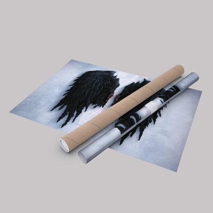 Banksy Angel Black Wings Canvas Wall Art – Bold Street Art Decor