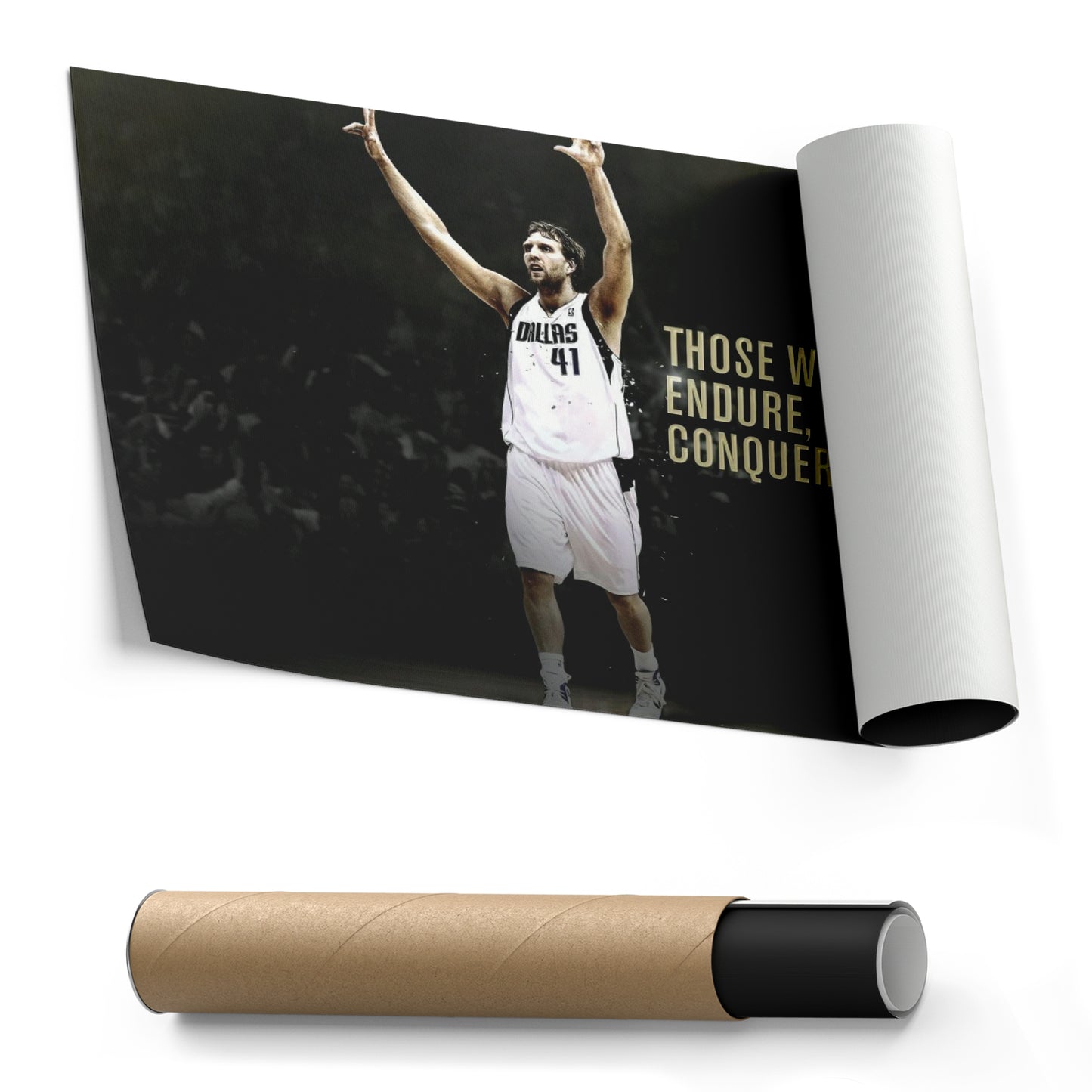 Dirk Nowitzki Basketball Quotes Canvas Wall Art – NBA Legend Poster