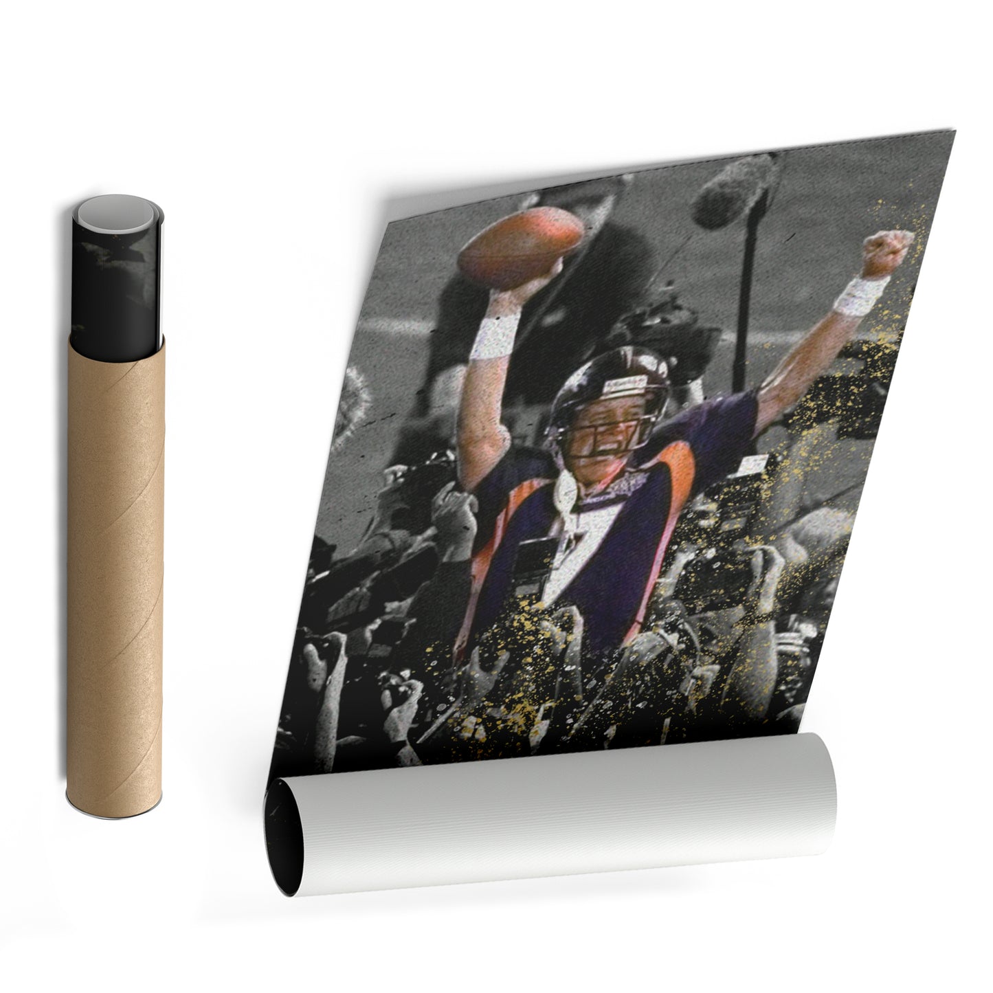Elway’s Helicopter Run Denver Broncos Canvas Wall Art Decor - NFL Iconic Play Art