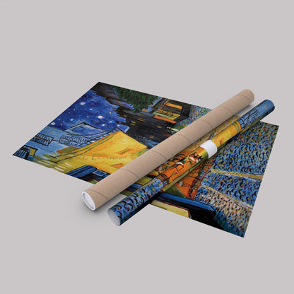 Vincent Van Gogh's Cafe Terrace at Night Canvas Art - Famous Painting Decor