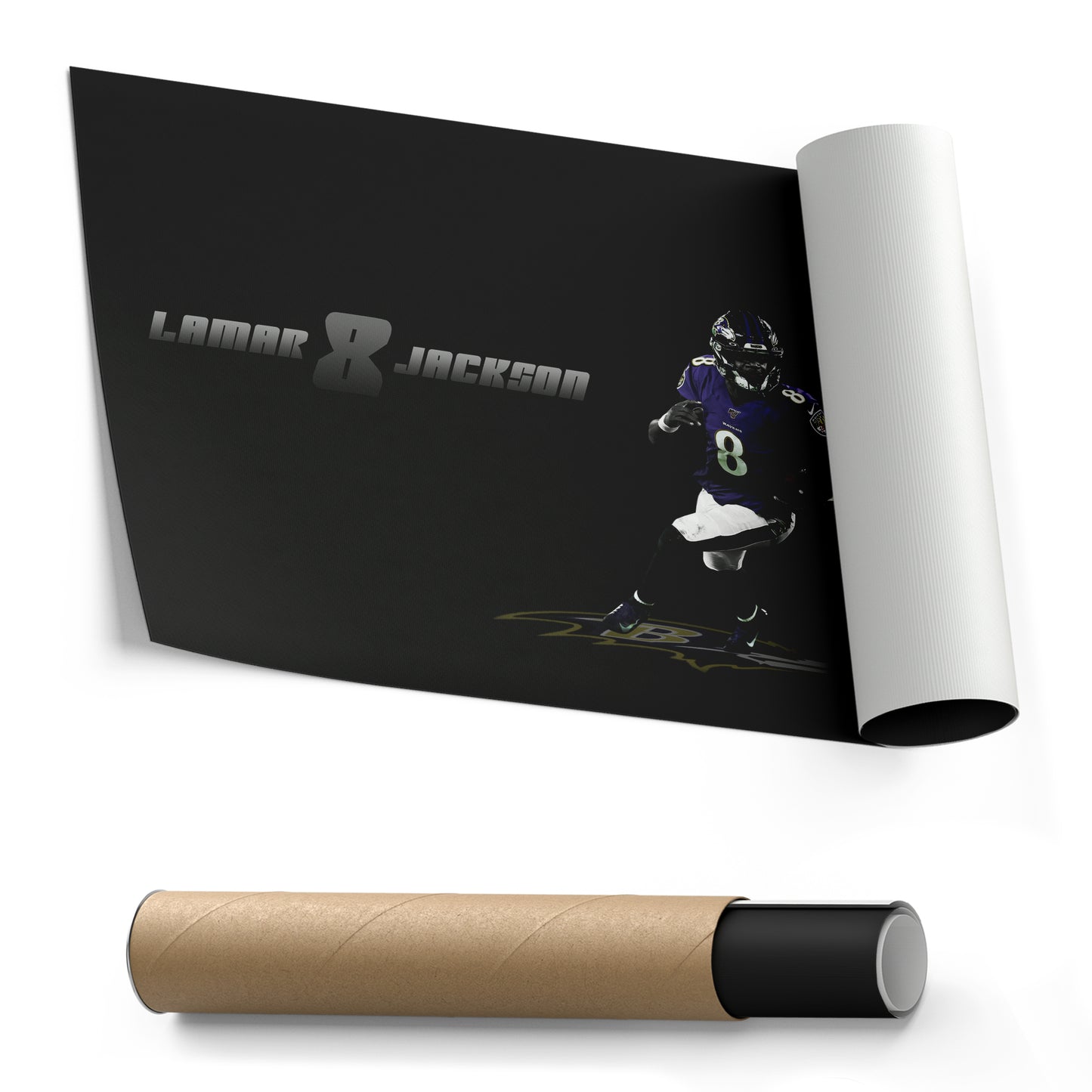 Lamar Jackson Baltimore Ravens Canvas Wall Art – MVP Football Star Poster