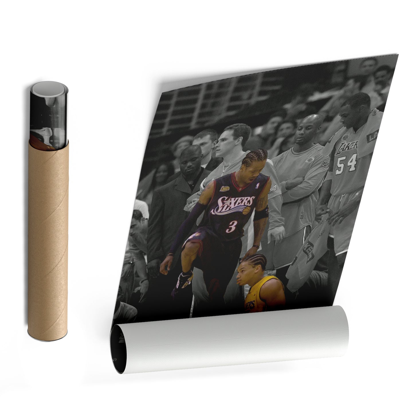 Allen Iverson Step Over Tyronn Lue NBA Finals Canvas Wall Art Decor - Basketball Legends