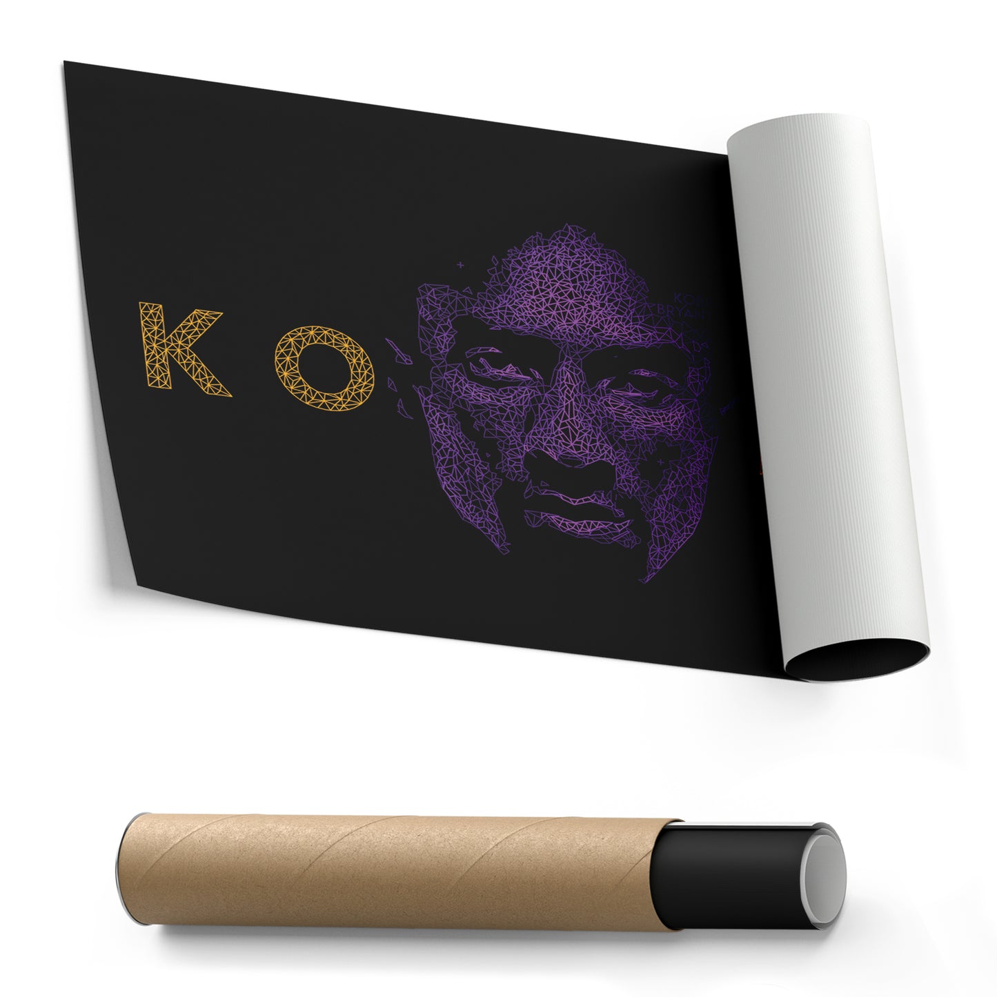 Kobe Bryant Graphical Effect Canvas Wall Art – Legendary Player Art