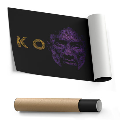 Kobe Bryant Graphical Effect Canvas Wall Art – Legendary Player Art