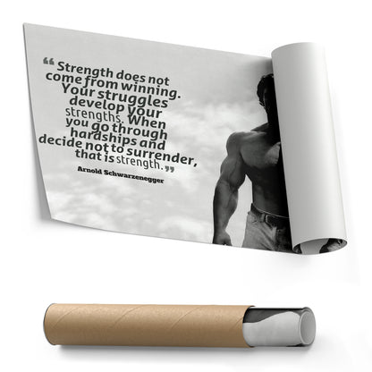 Arnold Schwarzenegger Motivational Quote Canvas Print – Wall Art for Home Decor & Inspiration