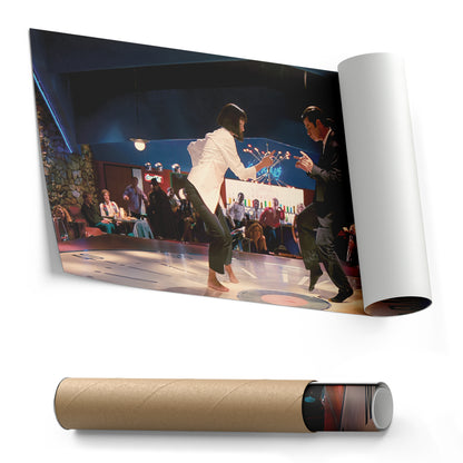 Pulp Fiction Dance Twist Canvas Wall Art – Iconic Movie Scene Decor