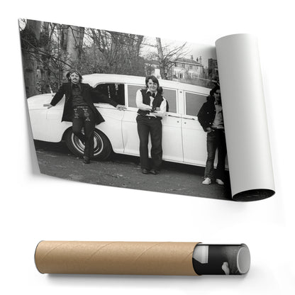 The Beatles Car Music Group Canvas Wall Art – Iconic Band Decor