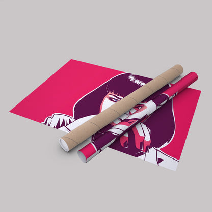 Pulp Fiction - Mia Wallace Illustration Canvas Wall Art Decor