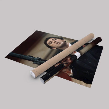 Scarface Poster – Al Pacino with Gun Canvas Wall Art Home Decor