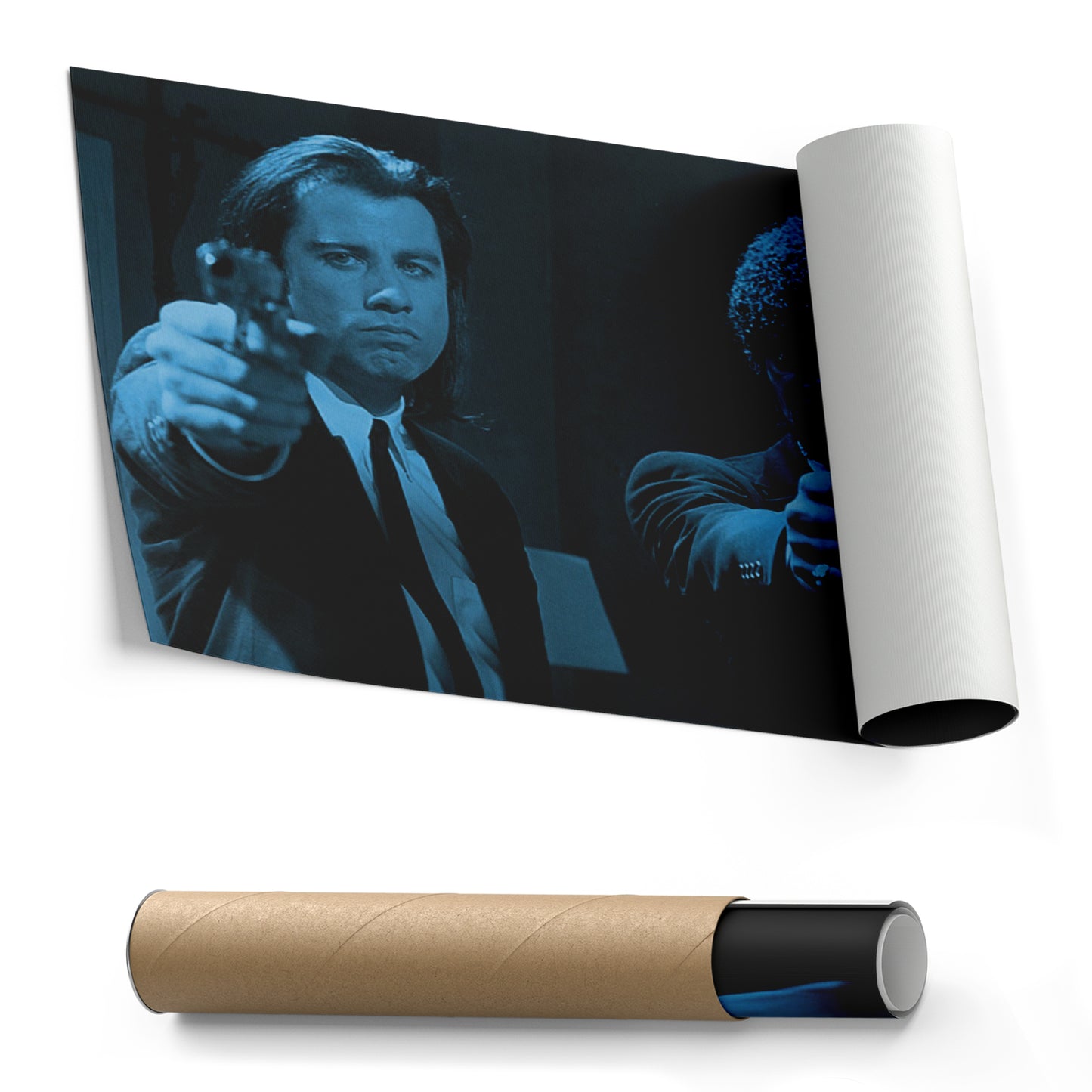 Pulp Fiction John Travolta & Samuel L. Jackson Canvas Wall Art – Movie Duo Decor