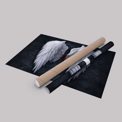 Banksy Angel White Wings Canvas Wall Art – Iconic Urban Art Print