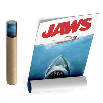 The Jaws Movie Poster Canvas Art - Classic Horror Wall Decor Print