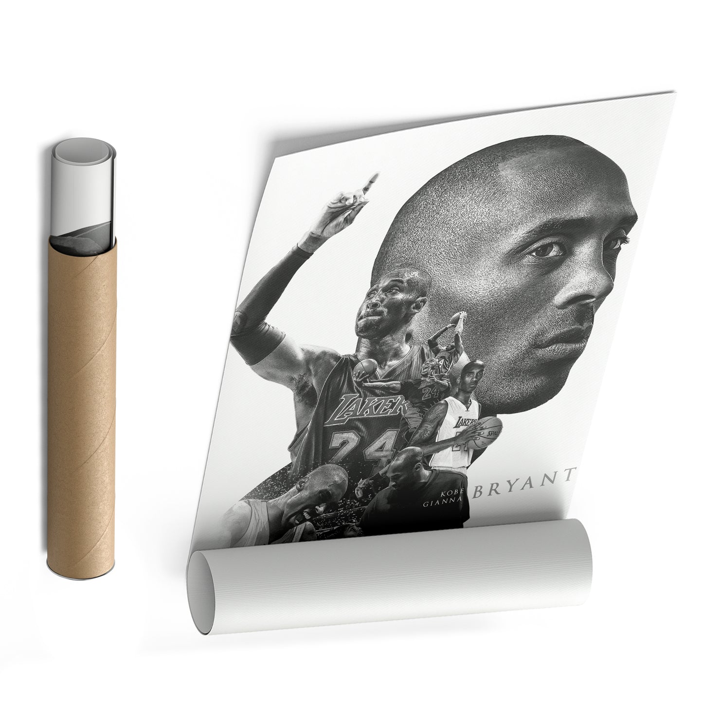 Kobe Bryant with Gianna Bryant Canvas Wall Art – Father and Daughter Tribute