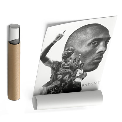 Kobe Bryant with Gianna Bryant Canvas Wall Art – Father and Daughter Tribute