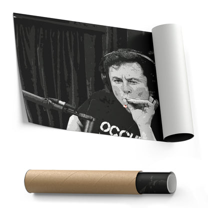 Elon Musk Smoking Canvas Wall Art – Entrepreneur Icon Print for Home