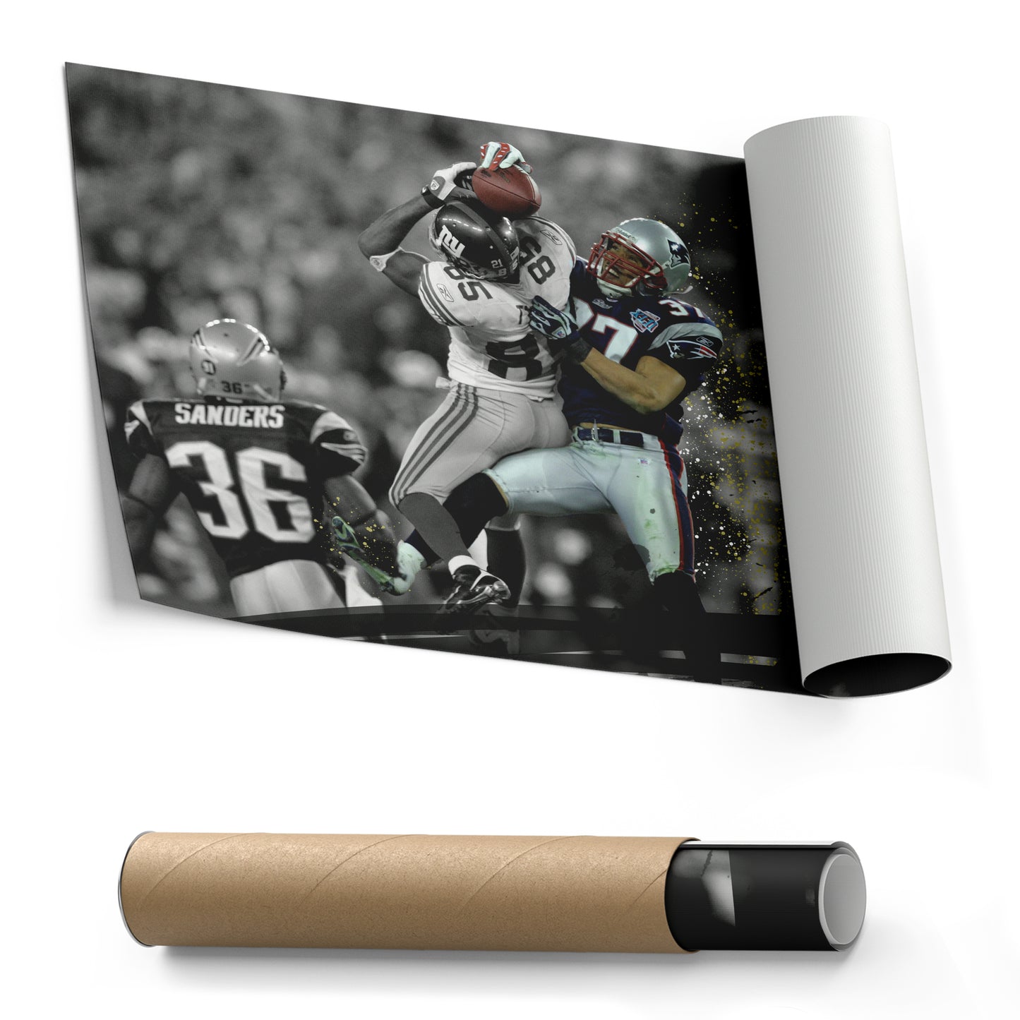 David Tyree Helmet Catch Canvas Wall Art Decor - Legendary NFL Moment Art