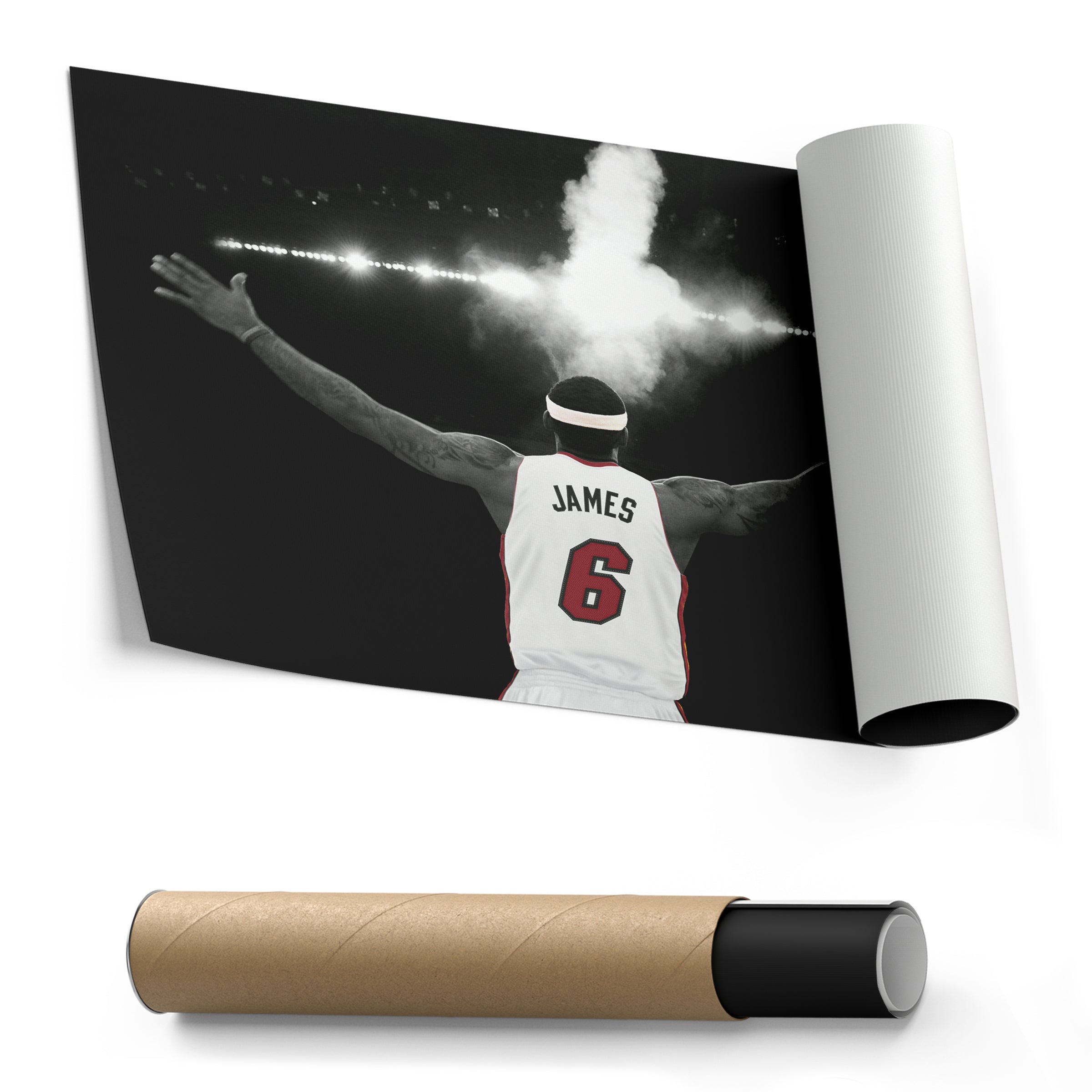 LeBron James Tosses Powder in the Air Miami Heat Canvas Wall Art