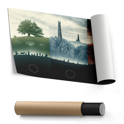 Lord of The Rings Trilogy Canvas Wall Art – Epic Movie Decor