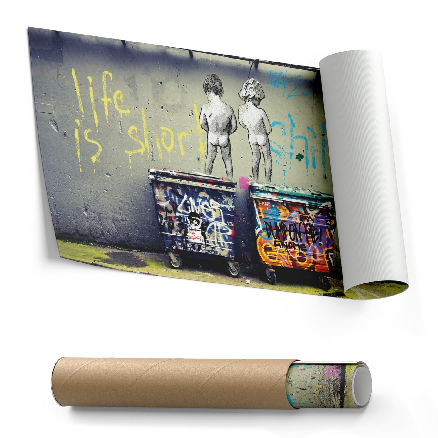 Banksy 'Boys' Canvas Print - Framed Wall Art for Home Decor