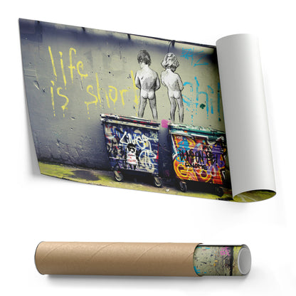 Banksy 'Boys' Canvas Print - Framed Wall Art for Home Decor