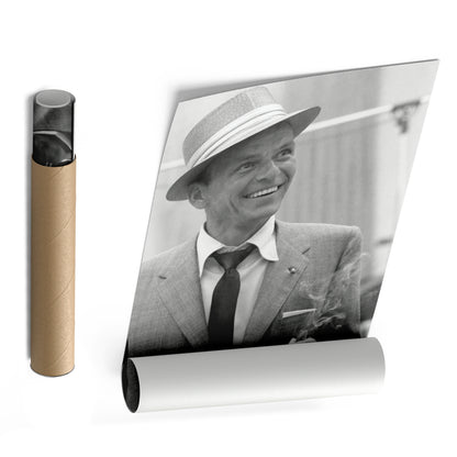 Frank Sinatra Smoking Canvas Wall Art – Classic Music Legend Home Decor