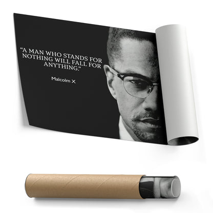 Malcolm X Motivational Quote Canvas Art - Inspirational Wall Decor Print