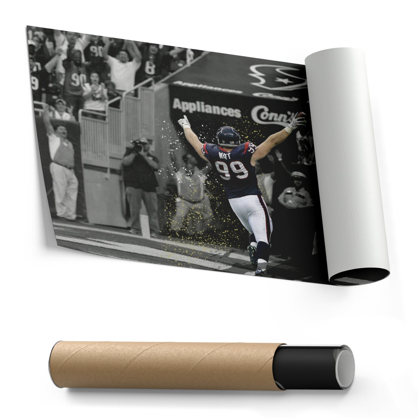 J.J. Watt’s Pick-6 Houston Texans Canvas Wall Art Decor - NFL Action Moment Art