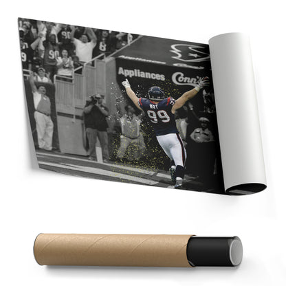 J.J. Watt’s Pick-6 Houston Texans Canvas Wall Art Decor - NFL Action Moment Art