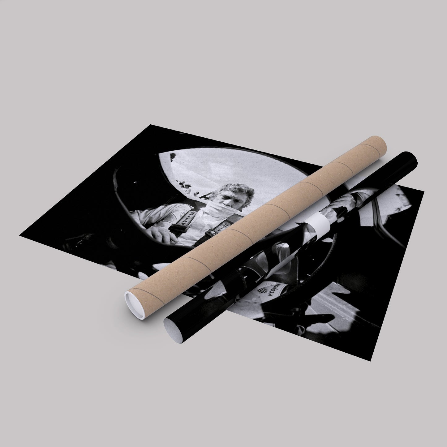 Steve McQueen Black and White Poster – Canvas Wall Art Decor
