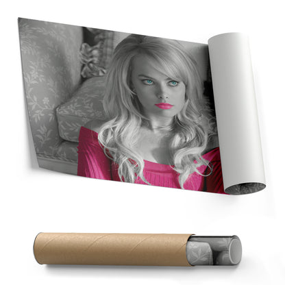 Margot Robbie Poster Wolf of Wall Street Canvas Art – A Cinematic Icon