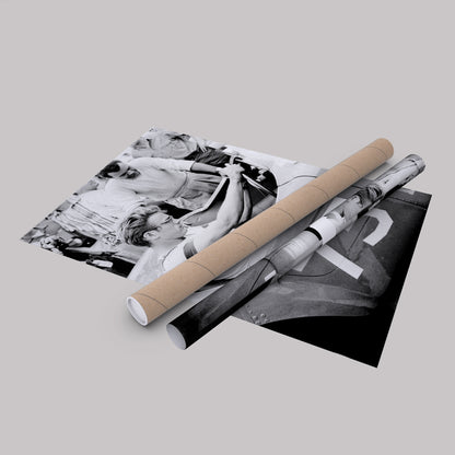 James Dean Car Retro Canvas Wall Art – Hollywood Movie Icon Decor