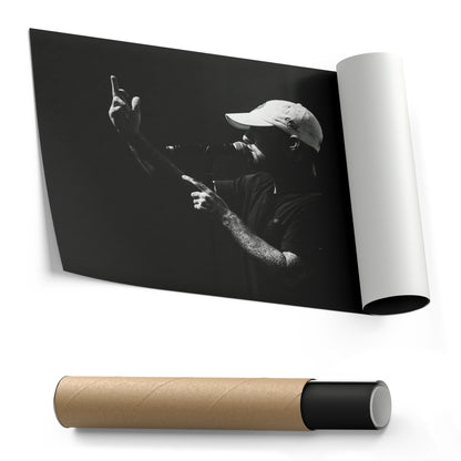 Mac Miller Black and White Canvas Wall Art – Rap Icon Tribute